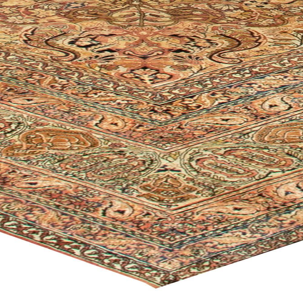 Laine Tapis Kirman persan surdimensionné Doris Leslie Blau 19ème siècle fait à la main en vente