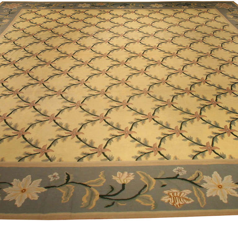 Portuguese Needlepoint Rug For Sale at 1stdibs