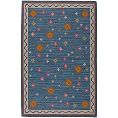 Vintage Flat-Weave Rug by Anna Greta Sjoqvist 'AGS'