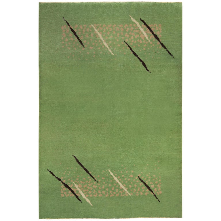 Green Velvet Rug For Sale at 1stdibs