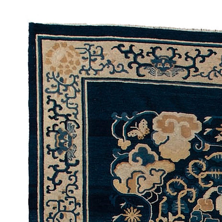 Blue Vintage Chinese Rug For Sale at 1stdibs