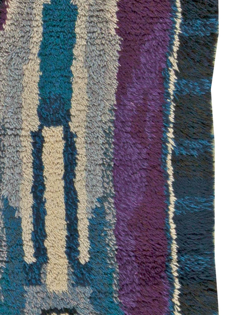 Vintage Rya Rug For Sale at 1stdibs