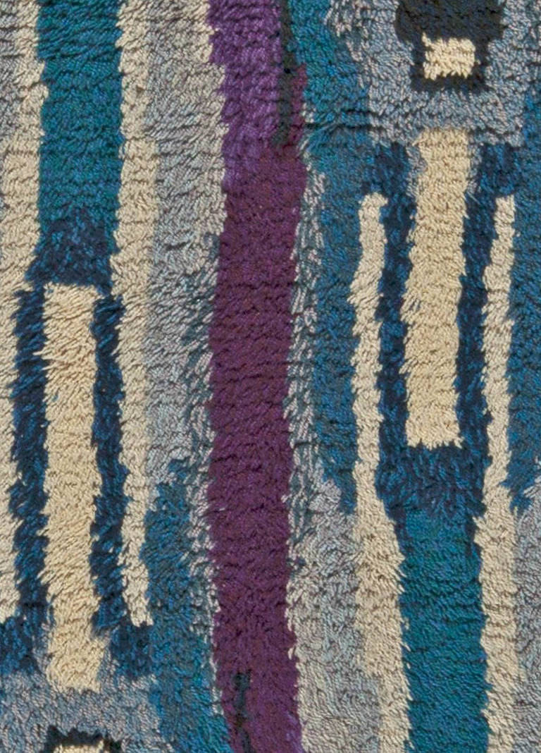 Vintage Rya Rug For Sale at 1stdibs