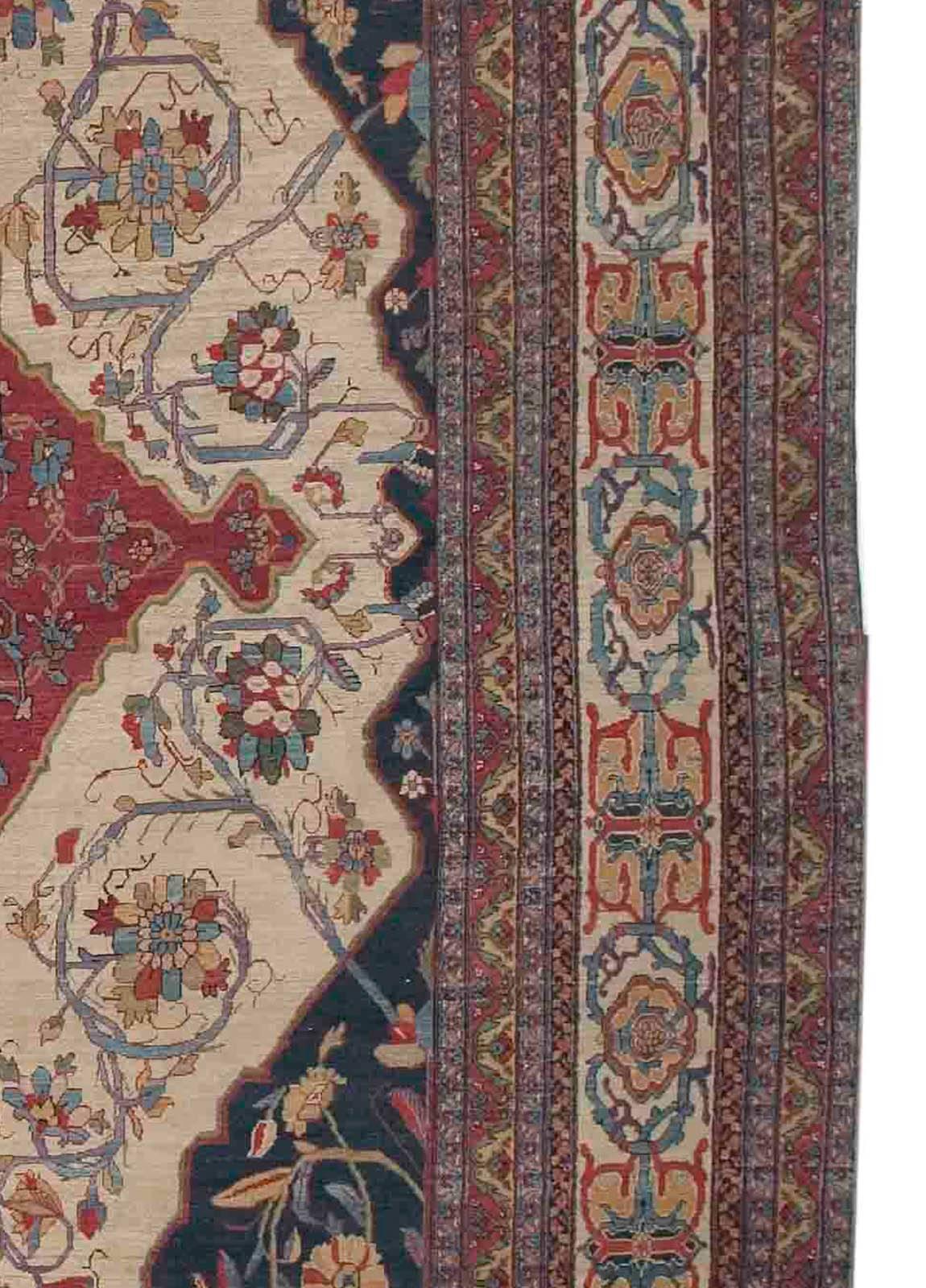 Wool Oversized 19th Century Persian Kirman Rug For Sale
