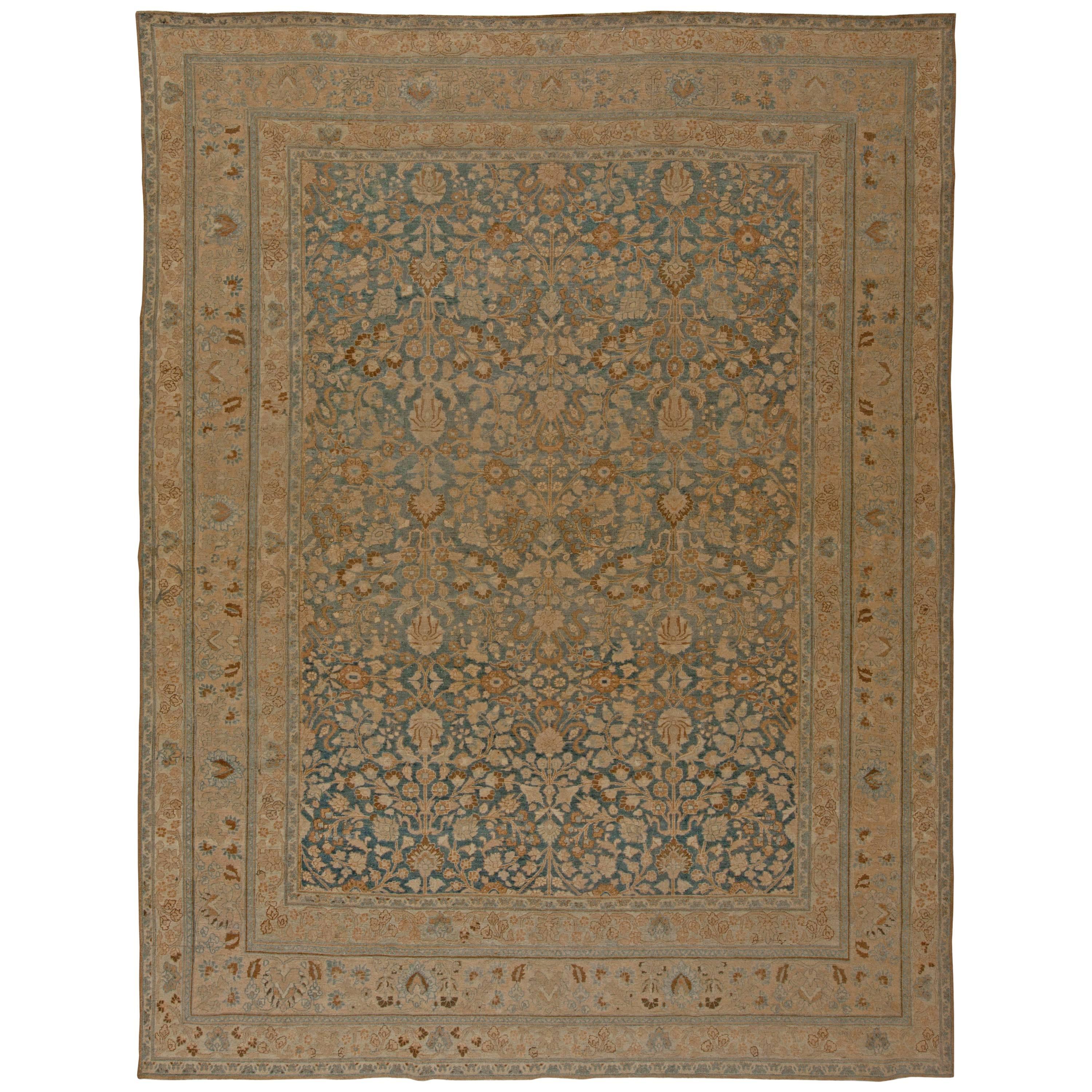 Authentic Persian Tabriz Handmade Wool Rug For Sale