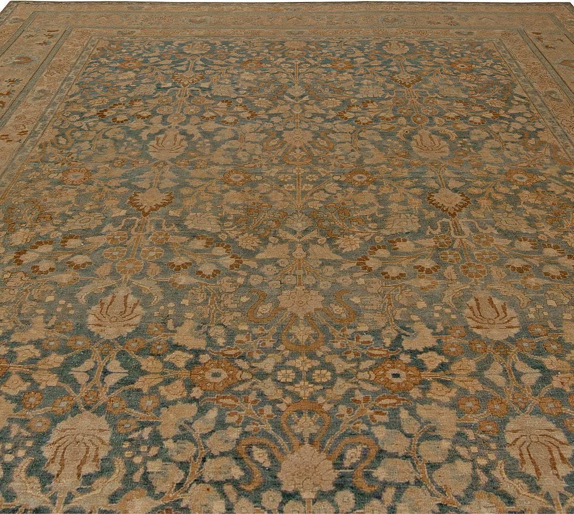 Hand-Knotted Authentic Persian Tabriz Handmade Wool Rug For Sale