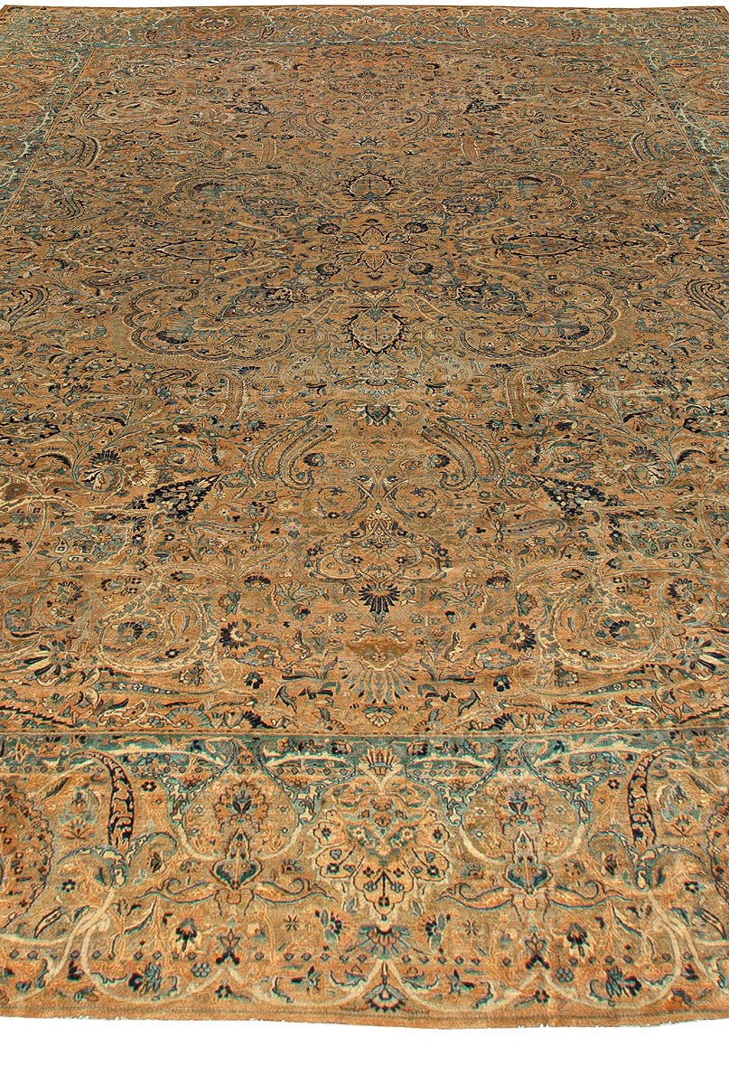 Antique Persian Kirman Handmade Wool Rug In Good Condition For Sale In New York, NY