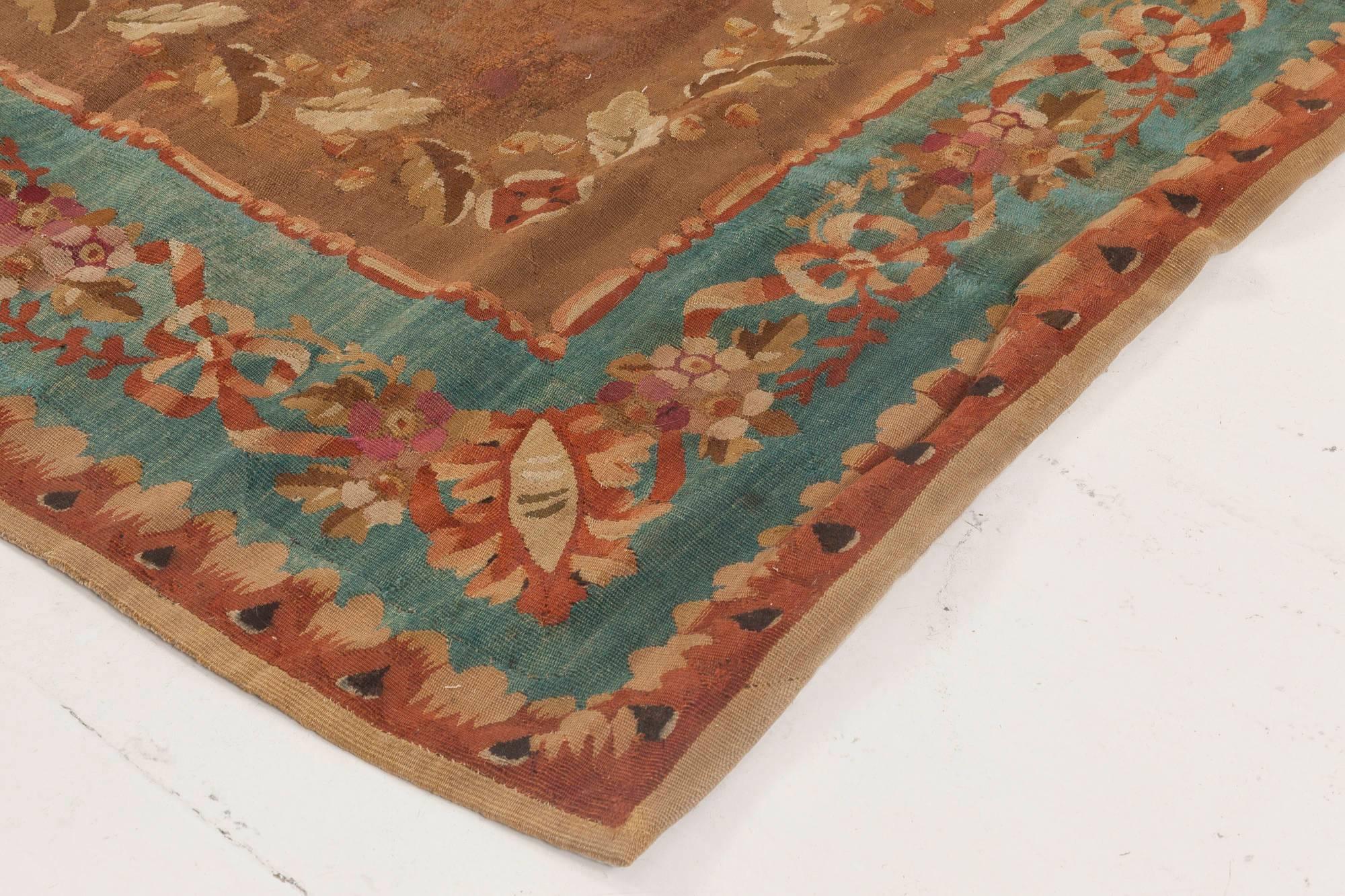 Antique French Aubusson Rug 1