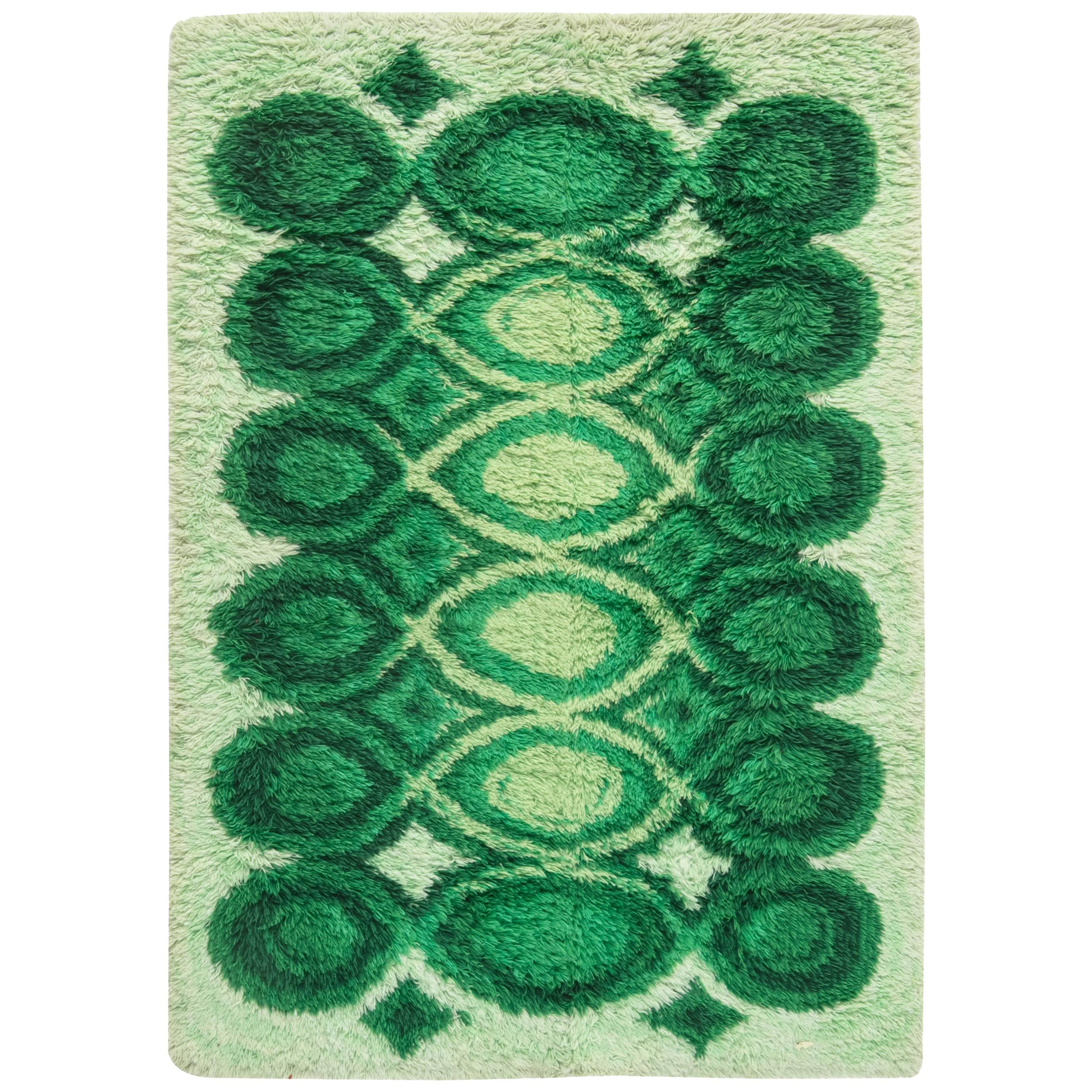 Vintage Swedish Rya Rug For Sale at 1stdibs