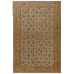 Antique Authentic Indian Amritsar Handmade Wool Carpet