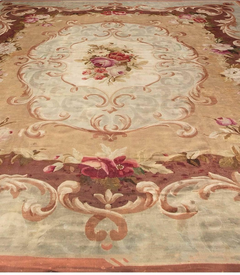 Antique French Aubusson Rug For Sale at 1stdibs