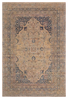Tapis persan Kirman ancien Doris Leslie Blau fait main en laine botanique