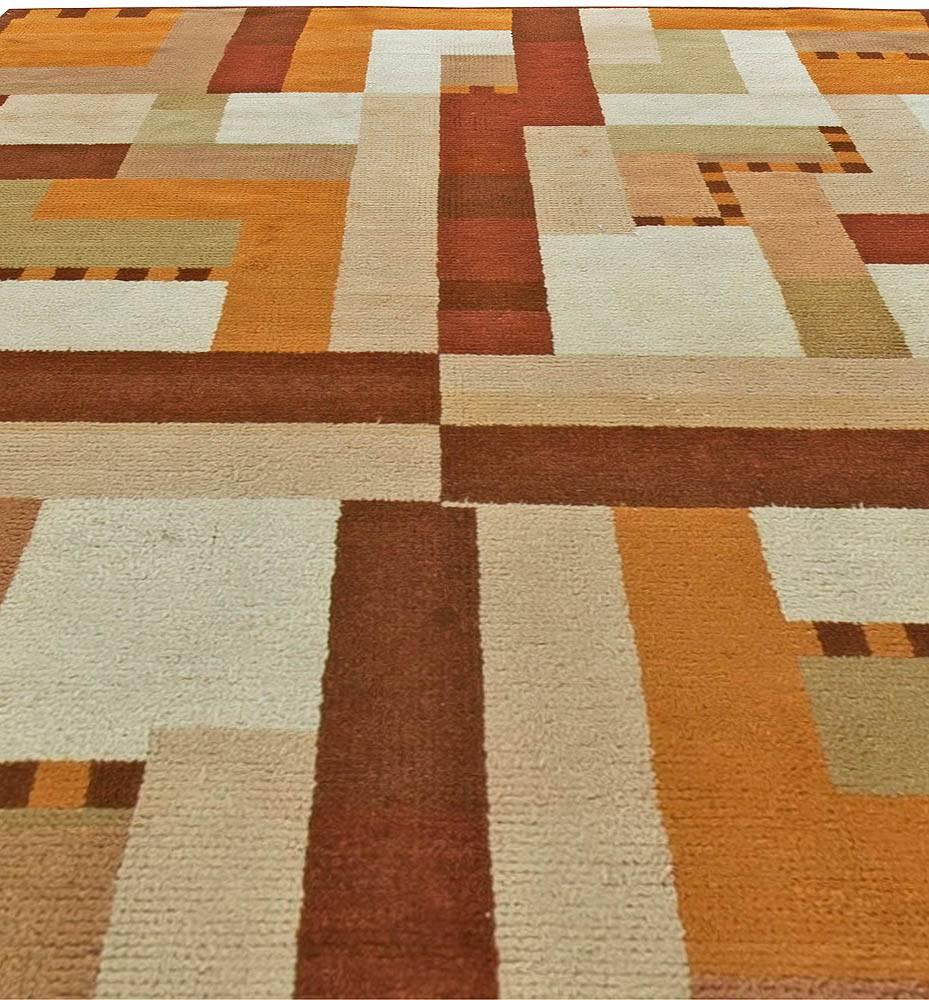 Hand-Crafted French Art Deco Rug
