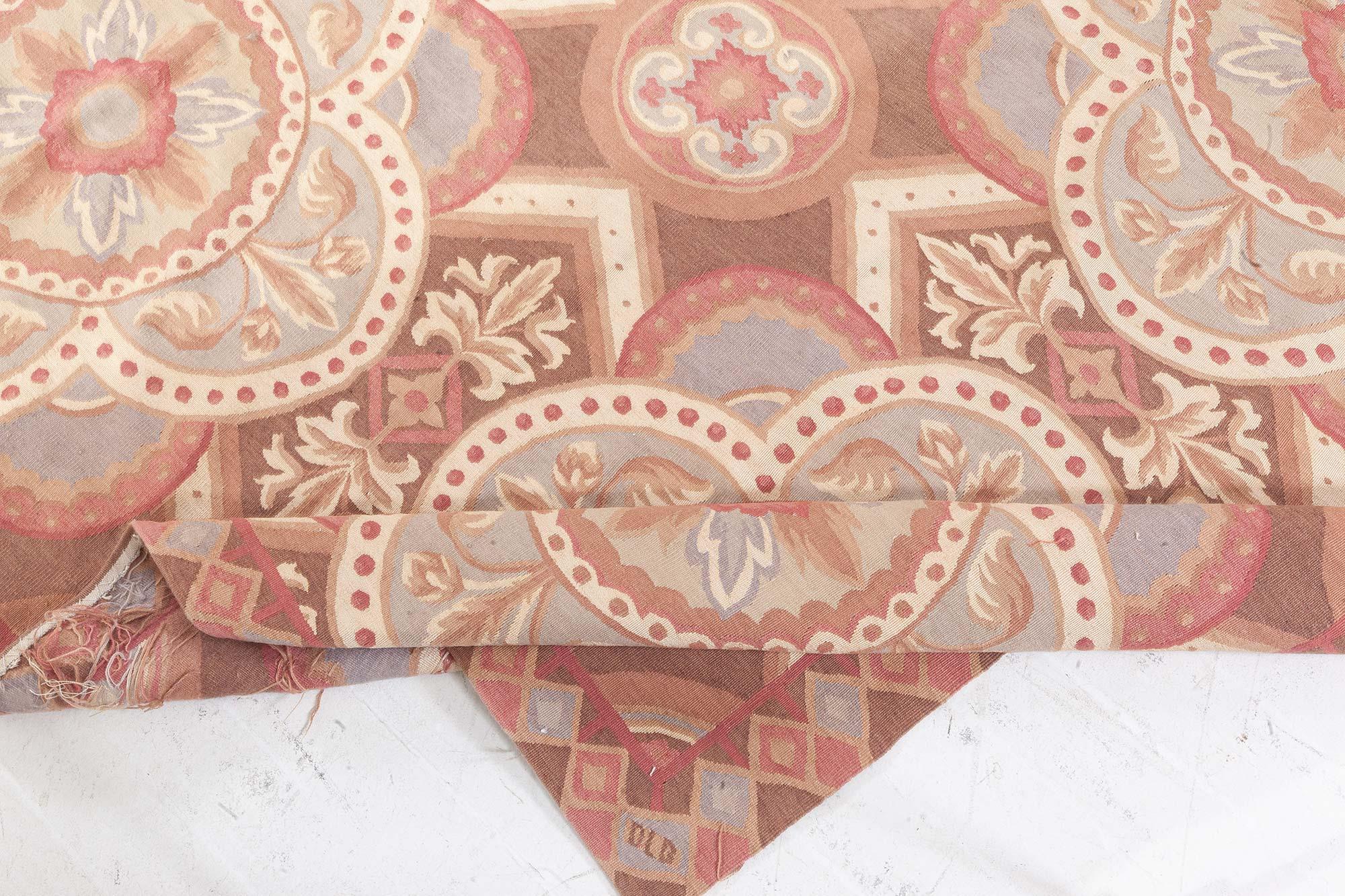 Contemporary Traditional Inspired Aubusson Rug For Sale