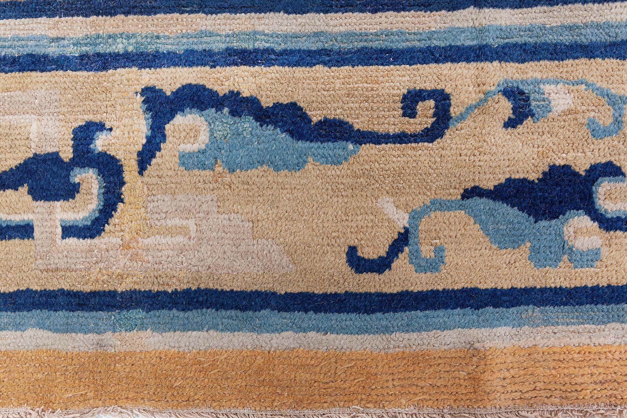 19th Century Doris Leslie Blau Large Antique Chinese Rug For Sale