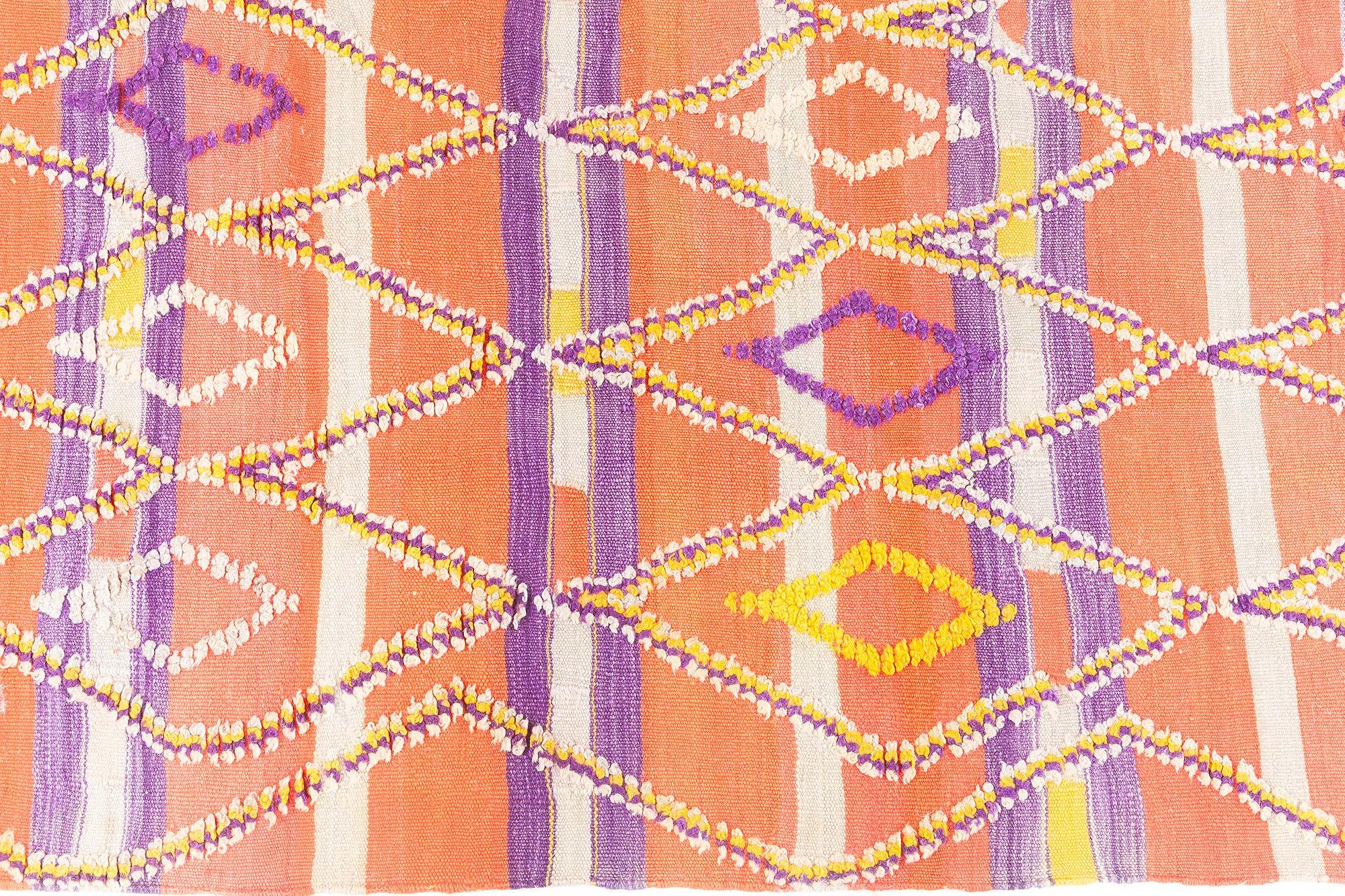 Alfombra vintage tribal marroquí hecha a mano Doris Leslie Blau Lana en venta