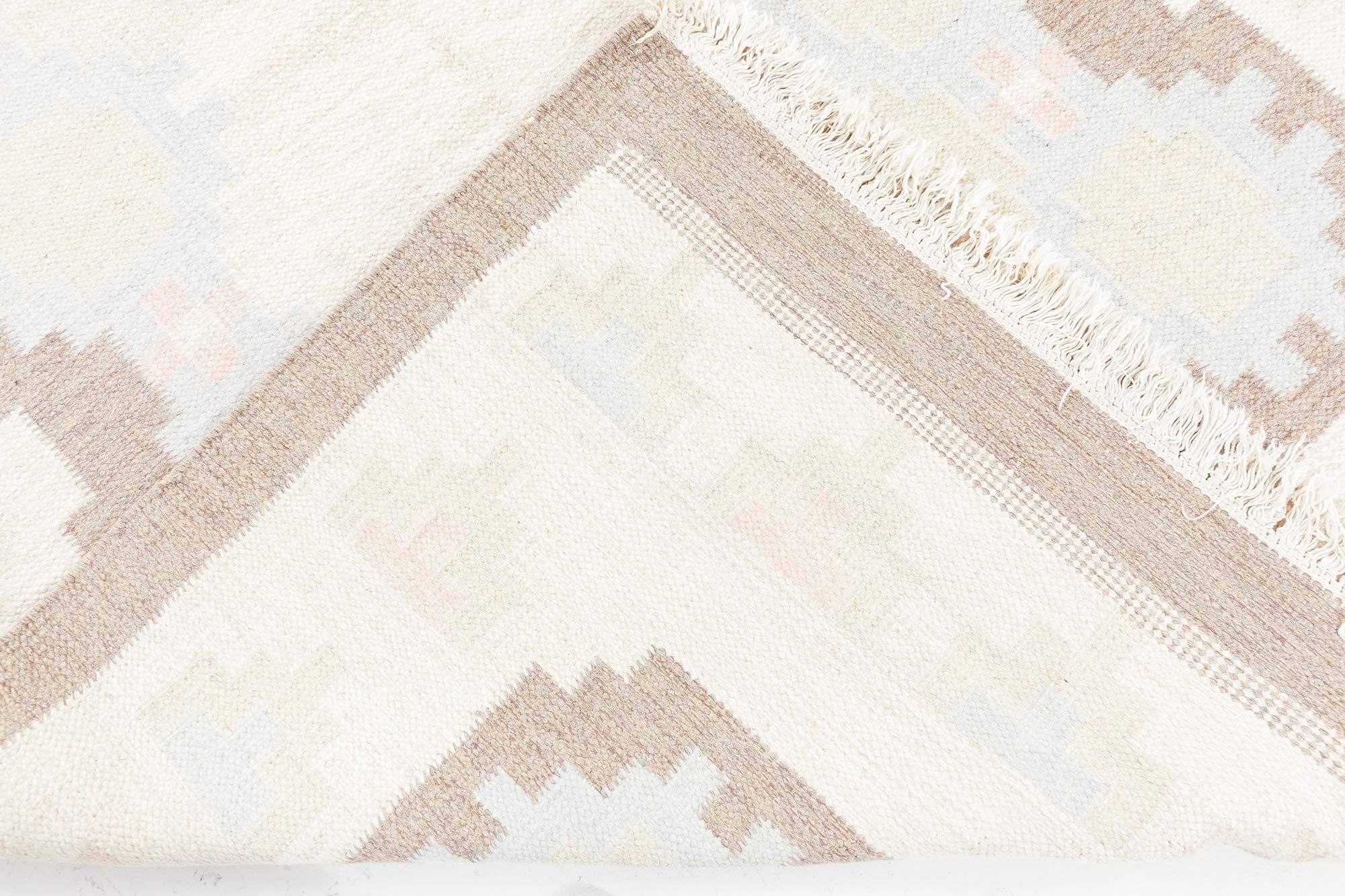 Doris Leslie Blau Mid-20th Century Swedish Flat-Weave Wool Rug en venta 1