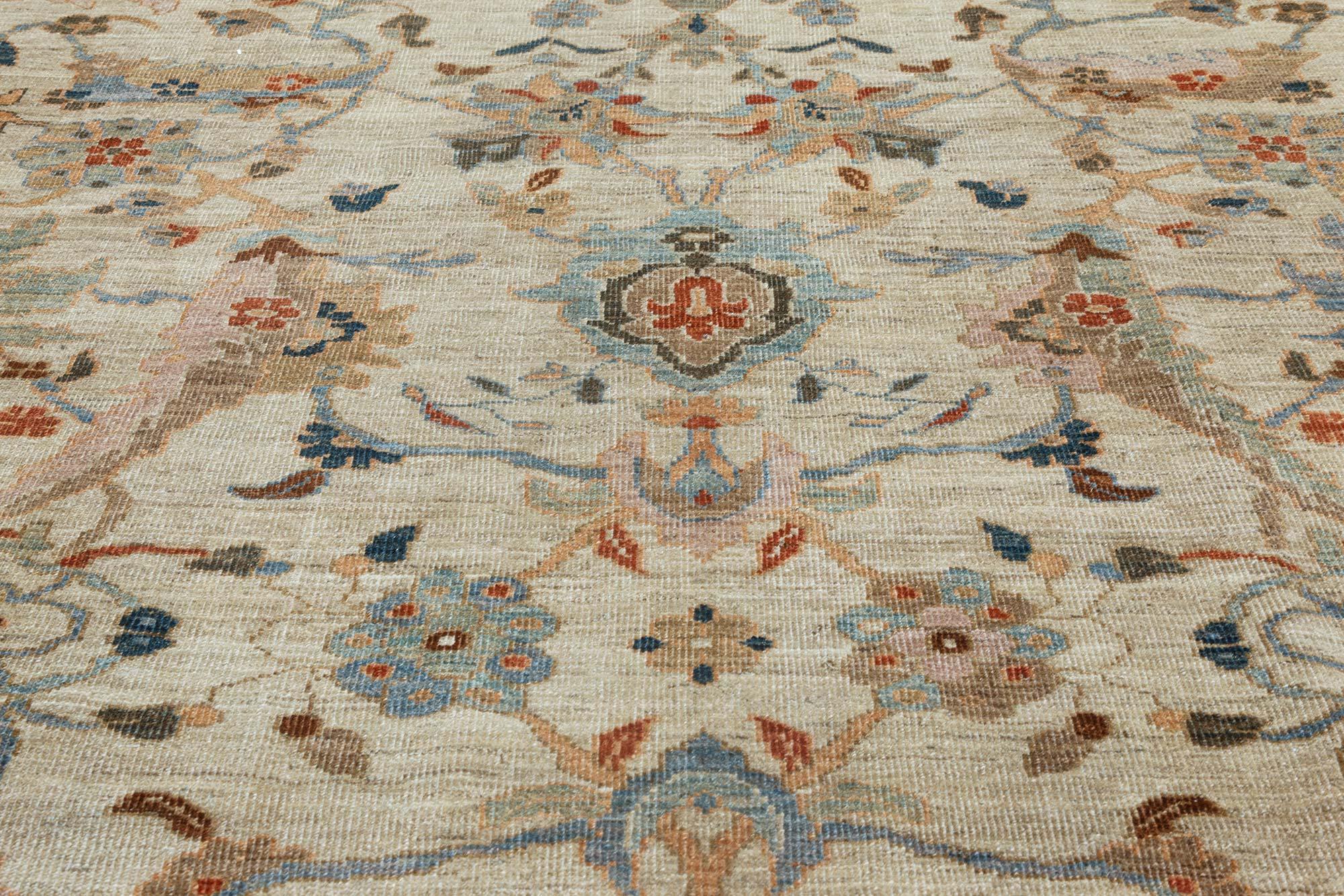 Zeitgenössischer handgefertigter Wollteppich im Sultanabad-Stil von Doris Leslie Blau (Handgeknüpft) im Angebot