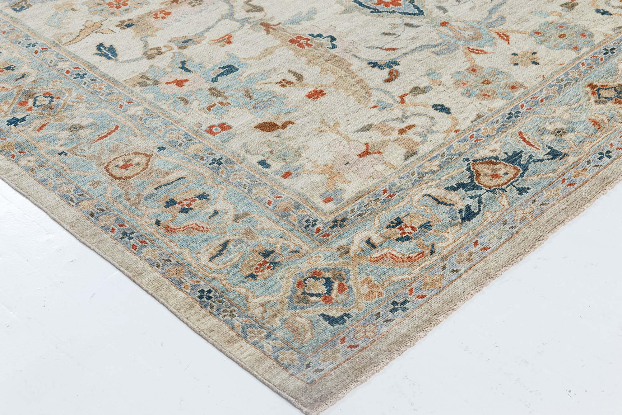 Zeitgenössischer handgefertigter Wollteppich im Sultanabad-Stil von Doris Leslie Blau (Wolle) im Angebot