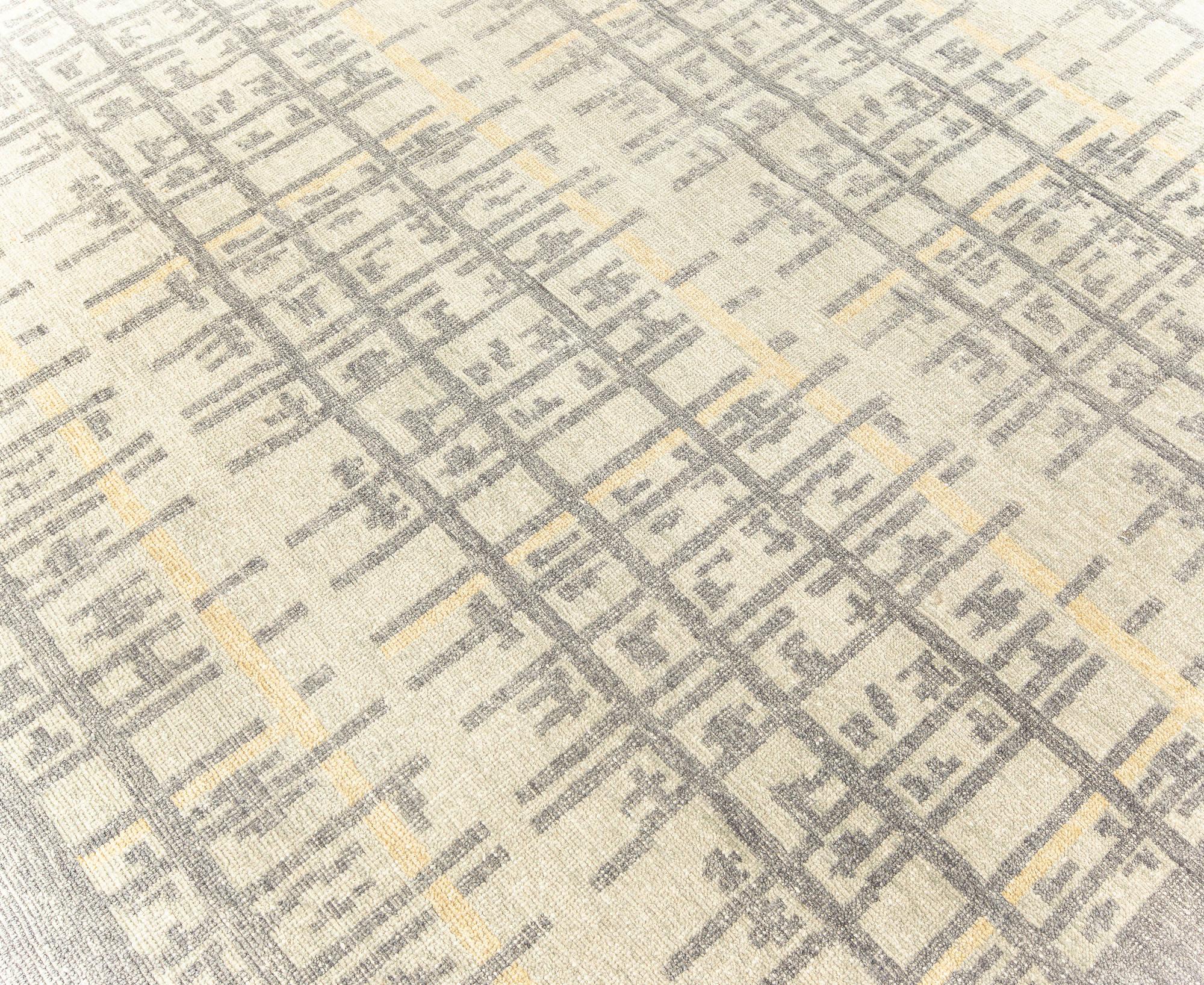 Moderno Tappeto geometrico contemporaneo di alta qualità di Doris Leslie Blau in vendita