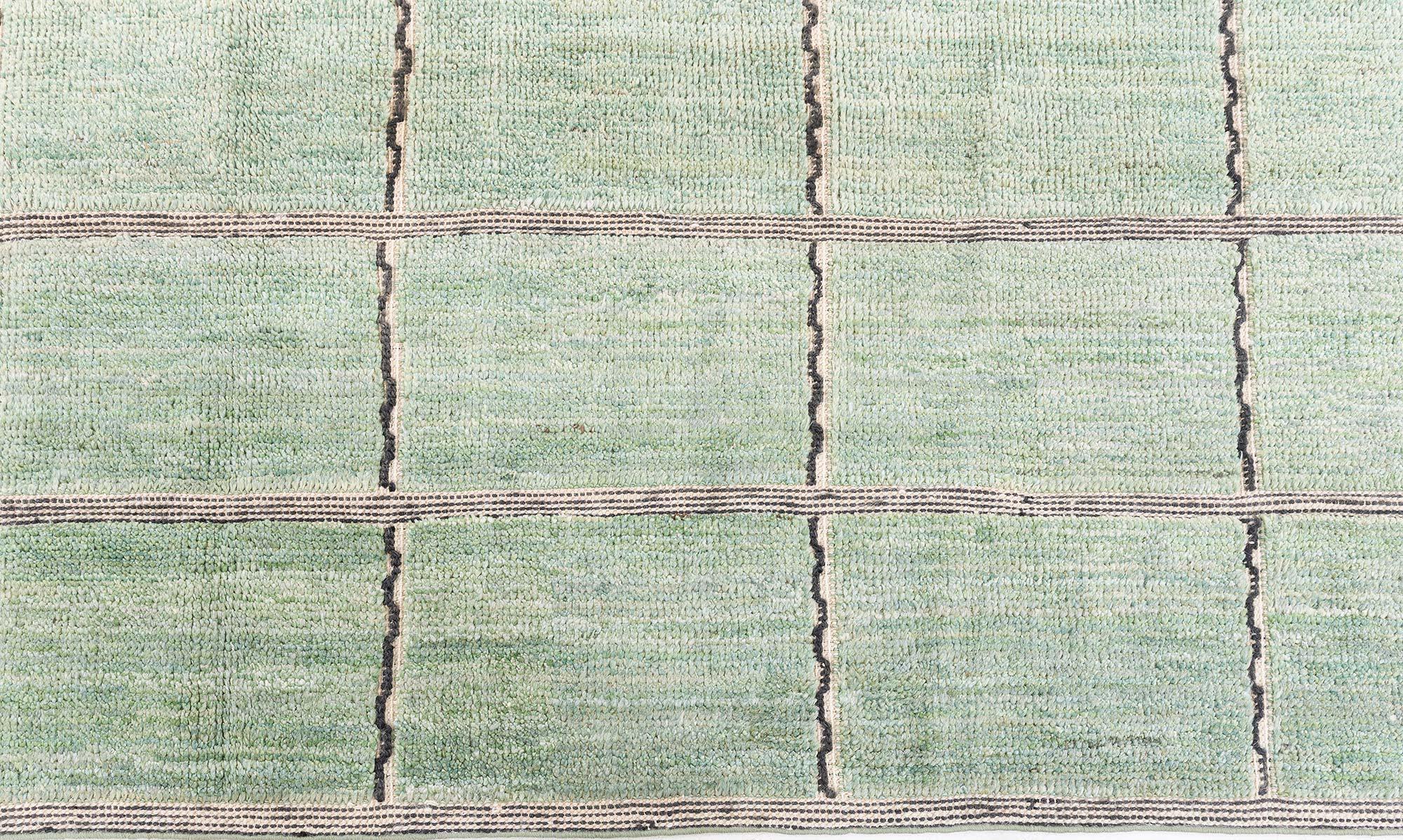 Moderner schwedischer Stapelläufer mit geometrischem Rasterdesign von Doris Leslie Blau (Skandinavische Moderne) im Angebot