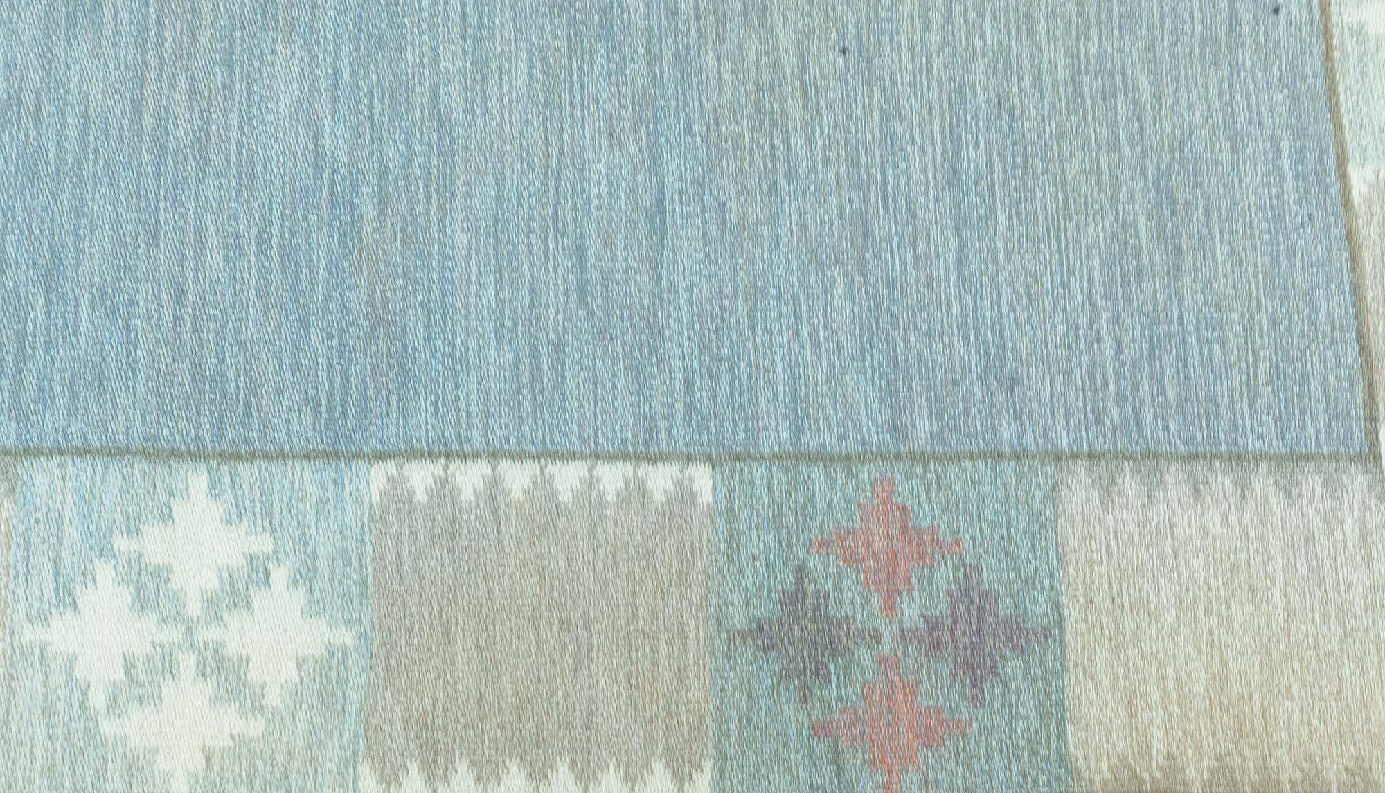 Scandinavo Tappeto svedese a tessitura piatta Doris Leslie Blau di Bitte Ahlgren 'BA' in vendita