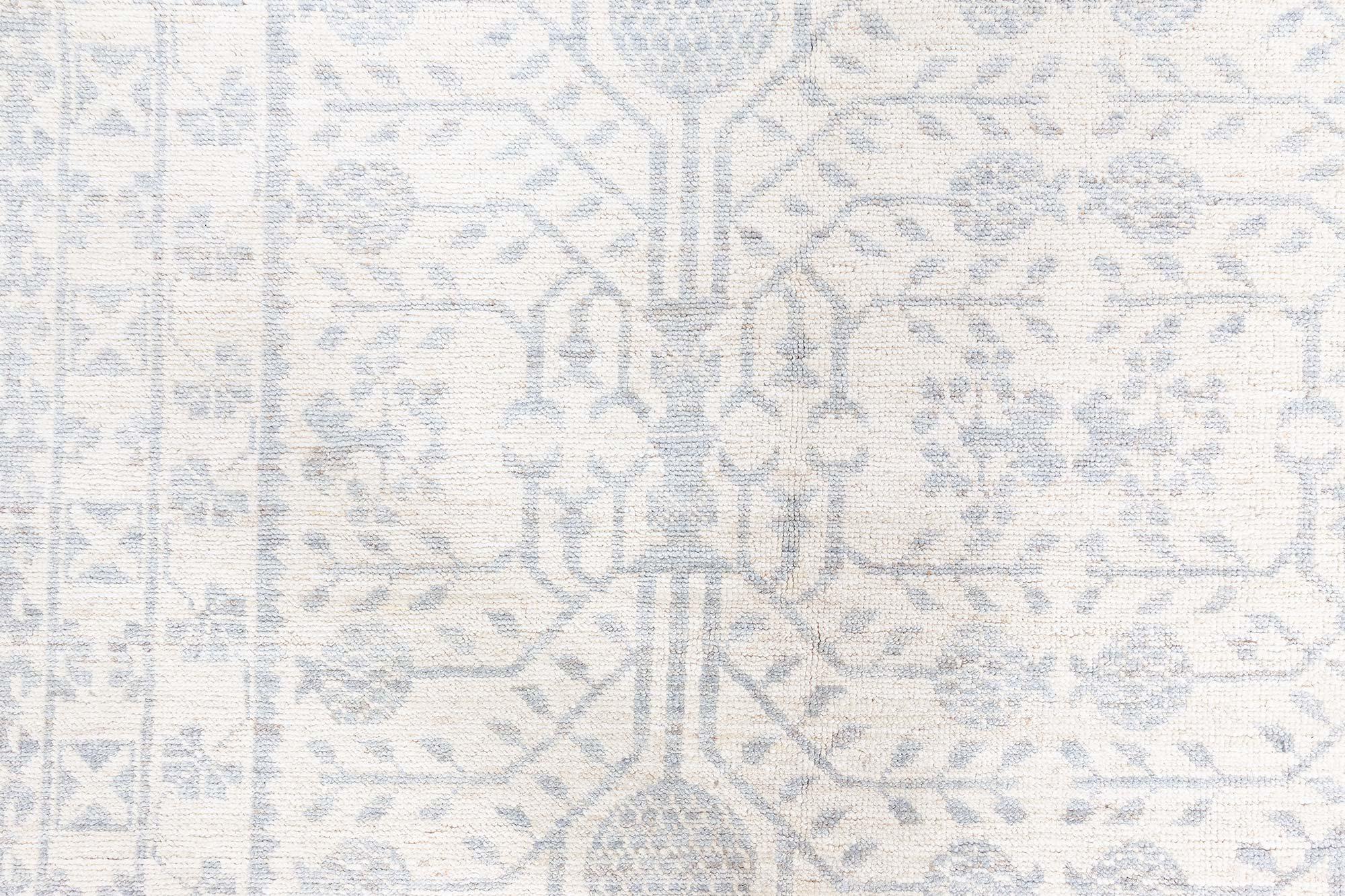 Moderner Samarkand-Teppich Doris Leslie Blau (Handgewebt) im Angebot
