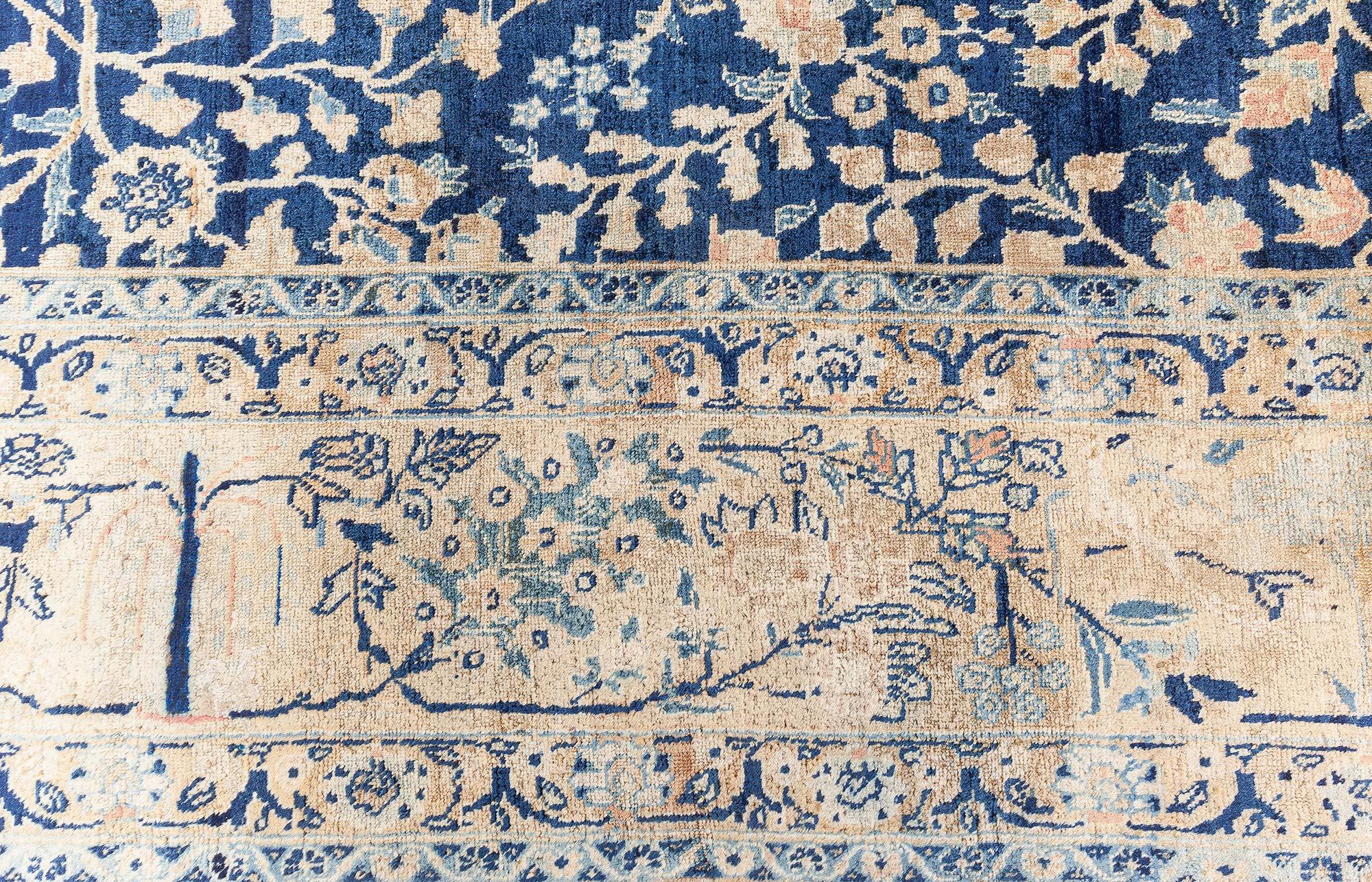 20th Century Doris Leslie Blau Authentic Persian Tabriz Handmade Wool Carpet For Sale