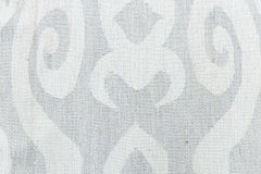 Alfombra moderna de kilim de lana en tonos grises y marfil, de tejido plano, diseñada por Doris Leslie Blau