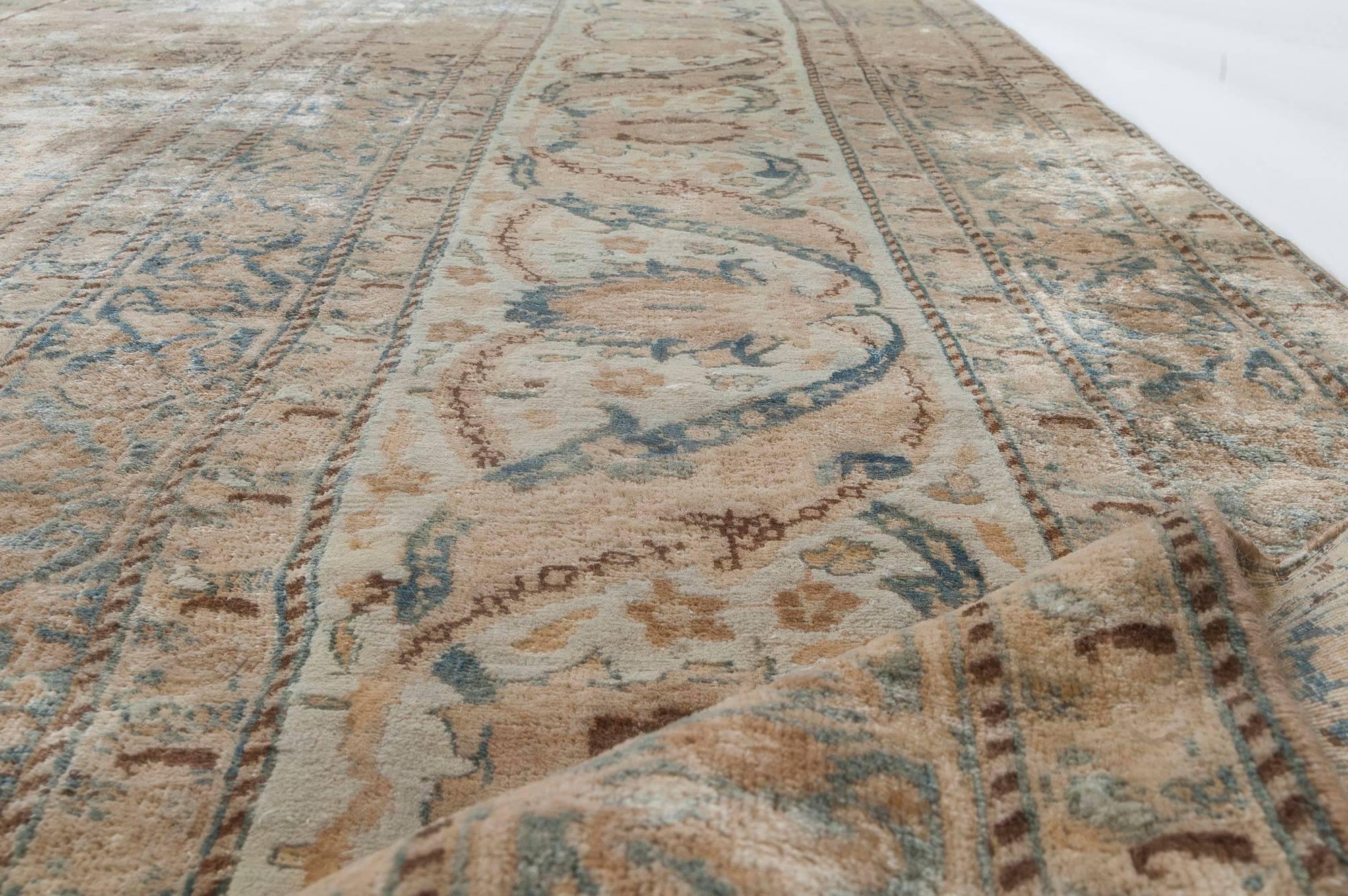 Antique Persian Kirman Carpet For Sale 1