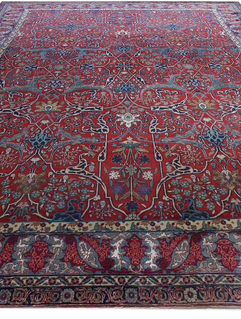 Antique Persian Tehran Rug For Sale at 1stdibs