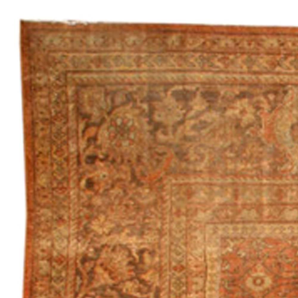 Oversized Antique Persian Sultanabad Rug 'adjusted' In Good Condition For Sale In New York, NY