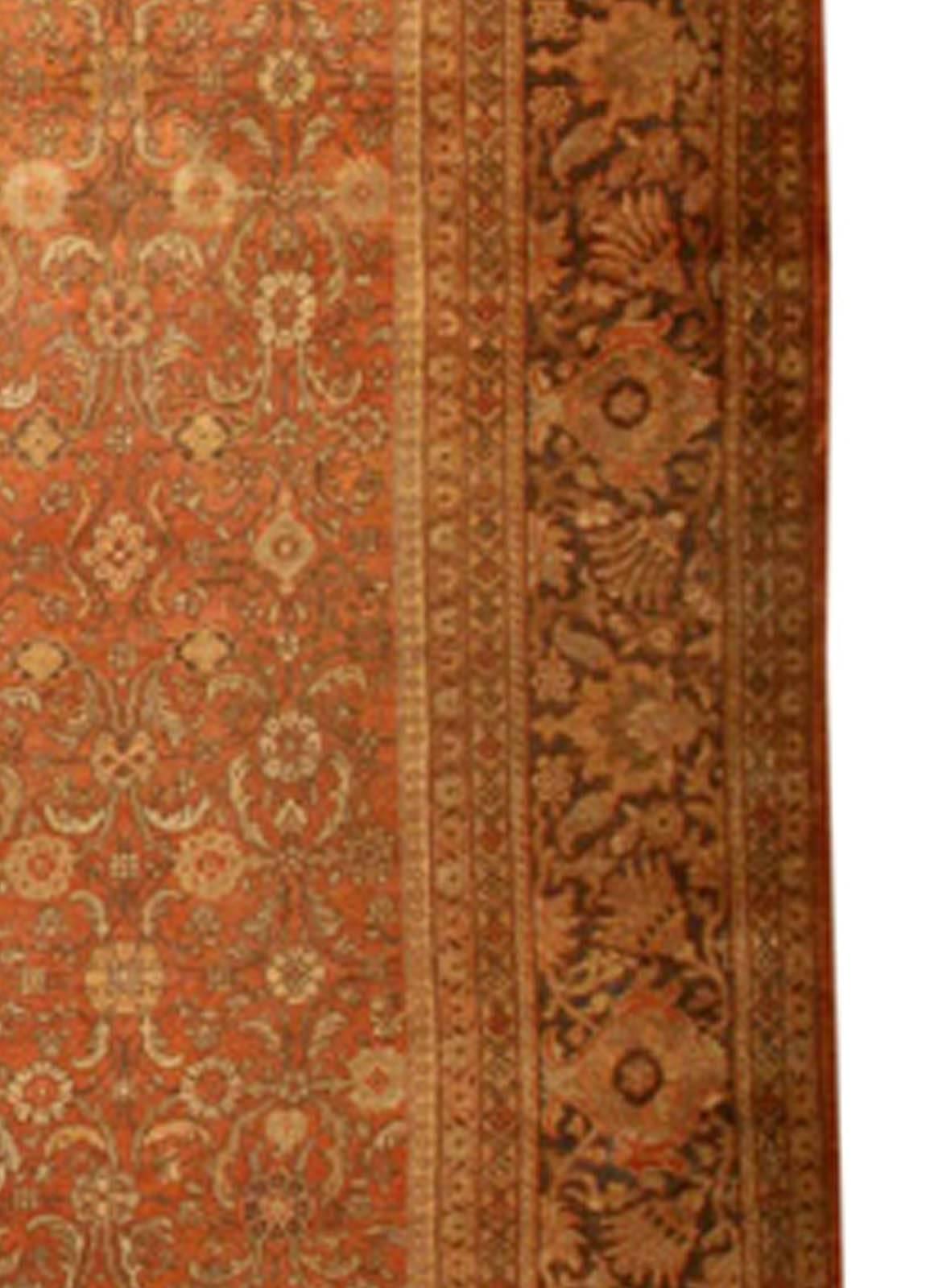 Wool Oversized Antique Persian Sultanabad Rug 'adjusted' For Sale