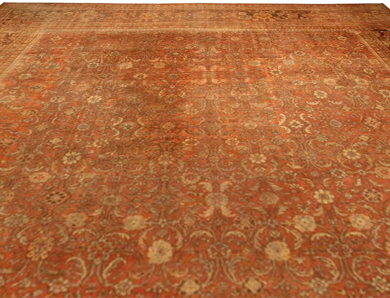 Hand-Woven Oversized Antique Persian Sultanabad Rug 'adjusted' For Sale