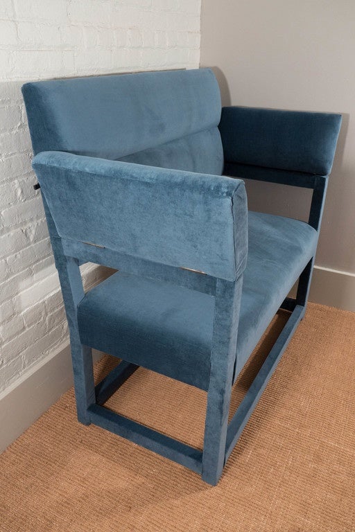 19th Century Upholstered Hall Bench with Adjustable Arms In Excellent Condition For Sale In Long Island City, NY