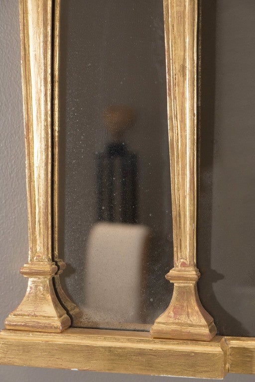 Adam Style Giltwood Overmantel Mirror from a Drawing by Robert Adam in the Soane Collection For Sale