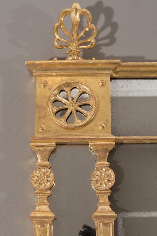 Great Britain (UK) Giltwood Overmantel Mirror from a Drawing by Robert Adam in the Soane Collection For Sale