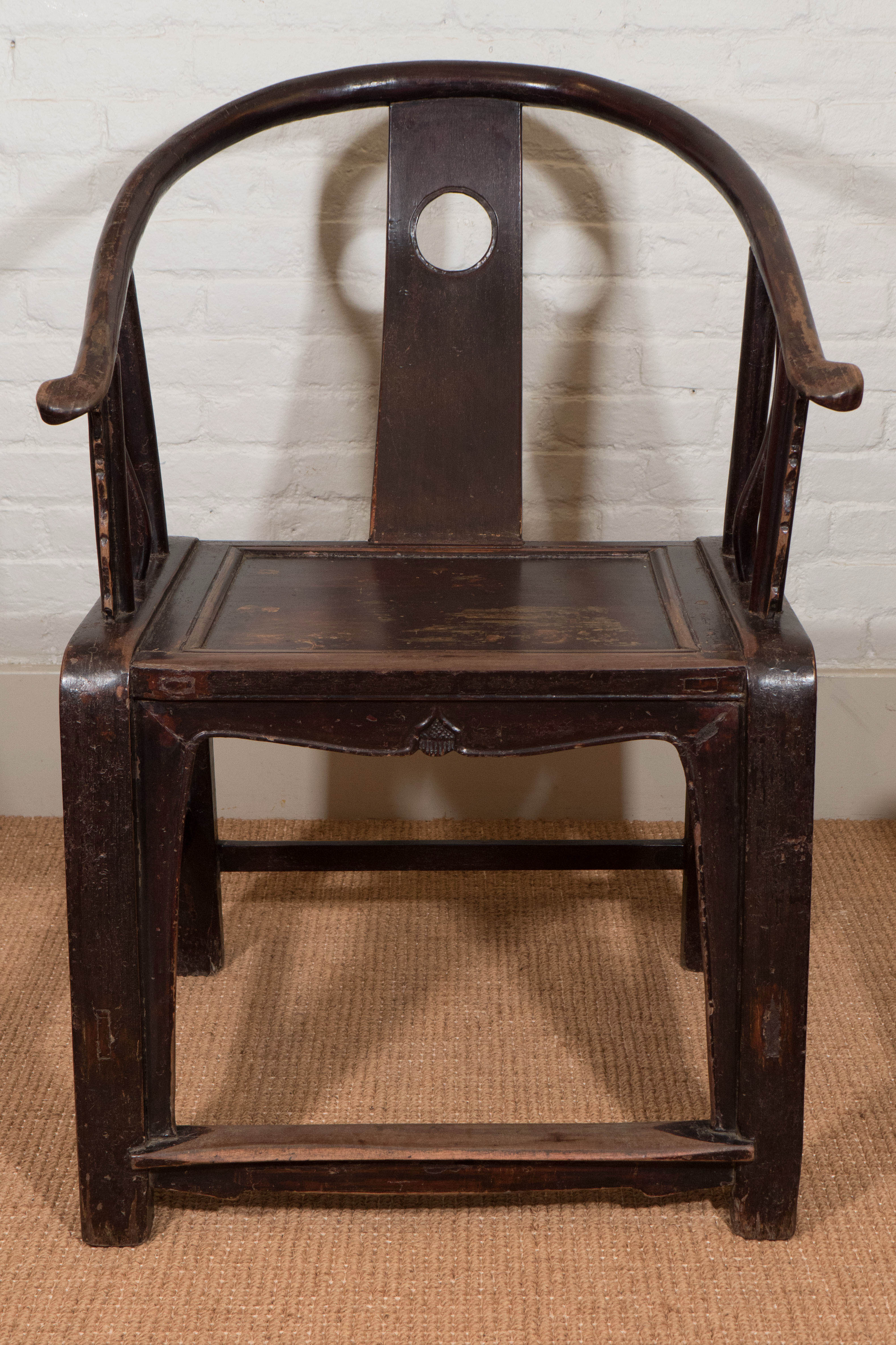 A Pair of 19th C. Chinese Horseshoe Chairs For Sale