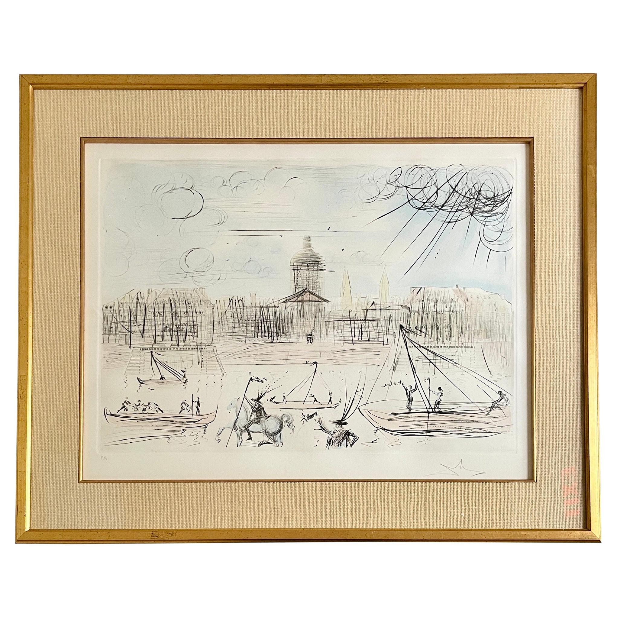 1960s Salvador Dali Paris Lithograph For Sale