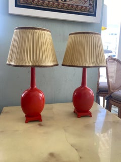 Hollywood Regency Coral Table Lamps from the 1950’s a Pair