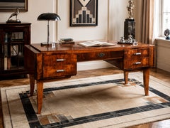 Art Deco Rosewood Desk in the Style of Émile-Jacques Ruhlmann, 1920s
