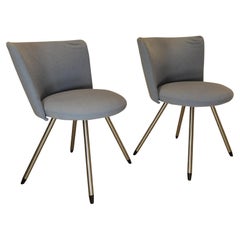 Vintage A Pair of Blue Cocktail Chairs Model Ej11 by Erik Jorgensen