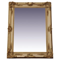 Specchio da parete decorativo francese dipinto e dorato del XIX secolo