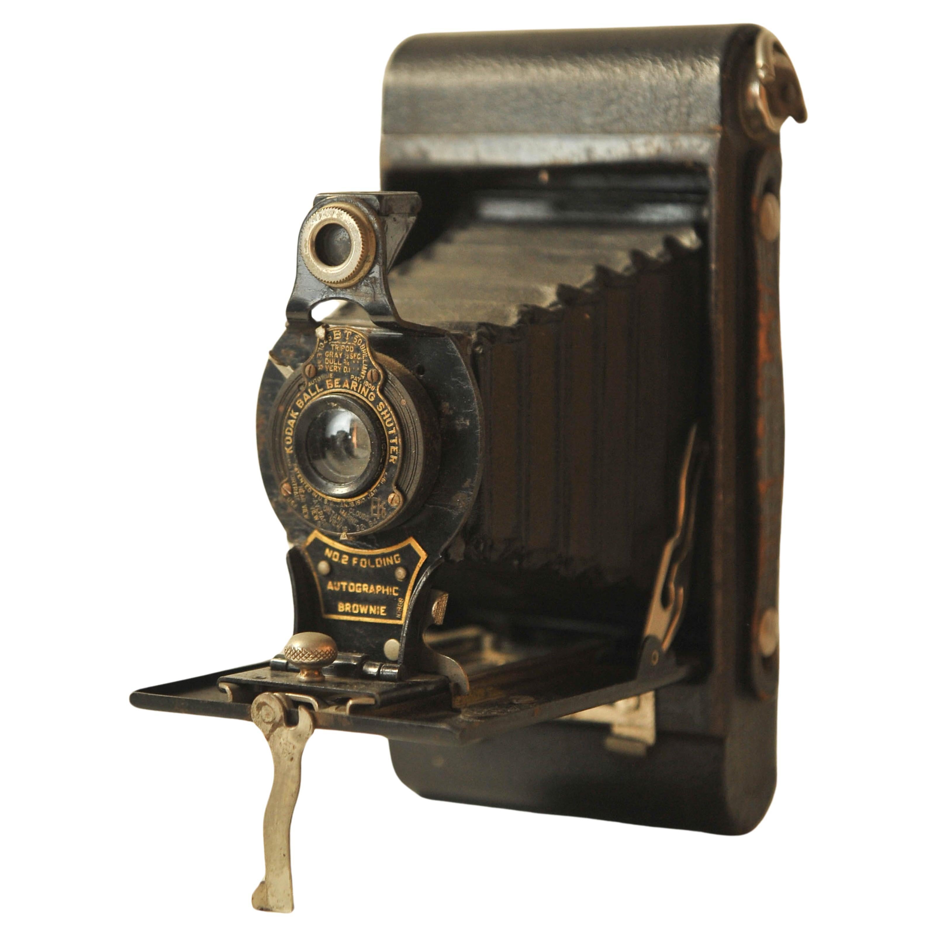 Eastman Kodak Co No. 1 Pocket Kodak Jr. 120 Roll Film Folding Below Camera 1910  en vente