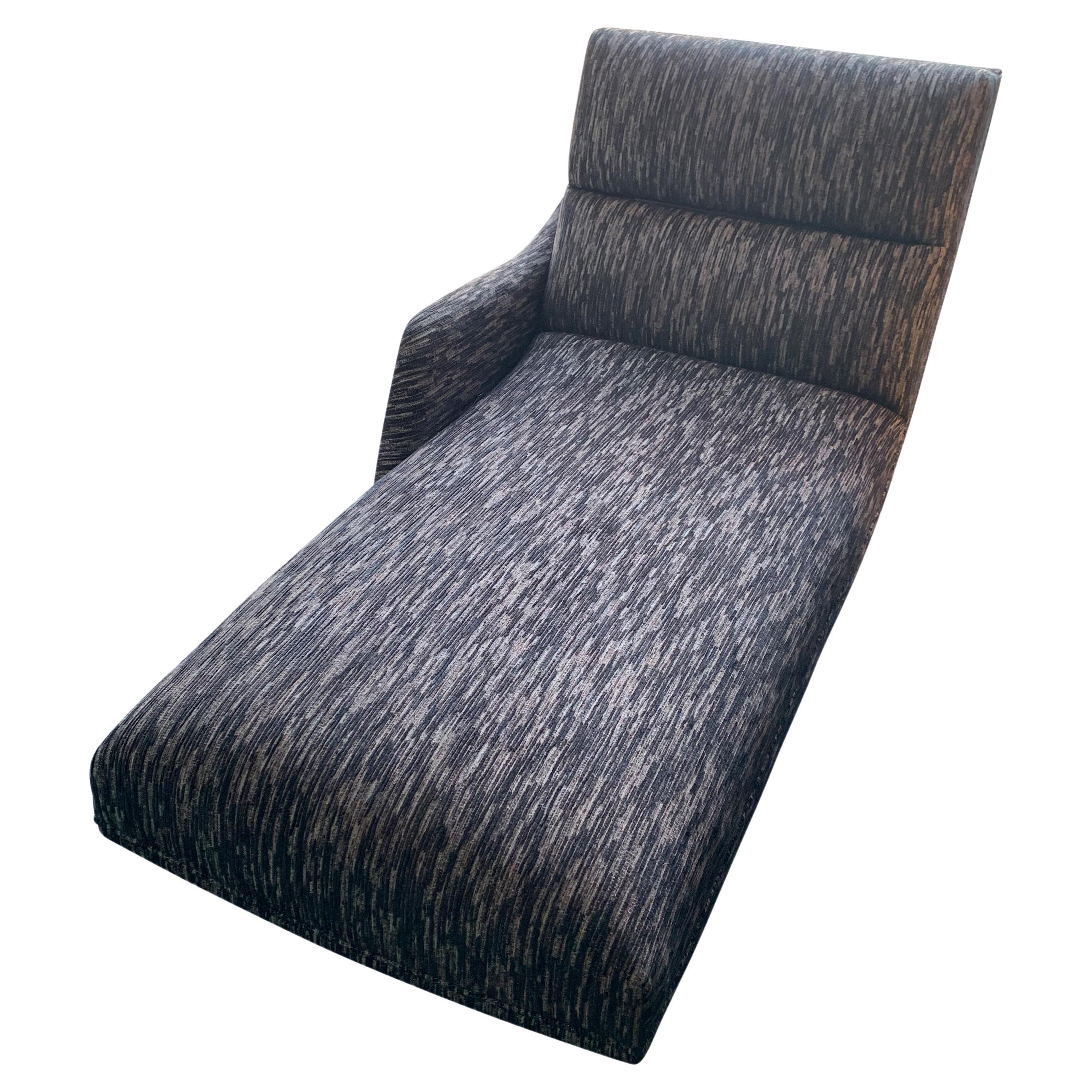 Model 6910 Erica Chaise Lounge in Wool with Lucite Base by Vladimir Kagan