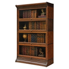 Estantería de barrister seccional acristalada de cuatro niveles Globe Wernicke de principios de 1900