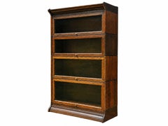 Estantería de barrister seccional acristalada de cuatro niveles Globe Wernicke de principios de 1900