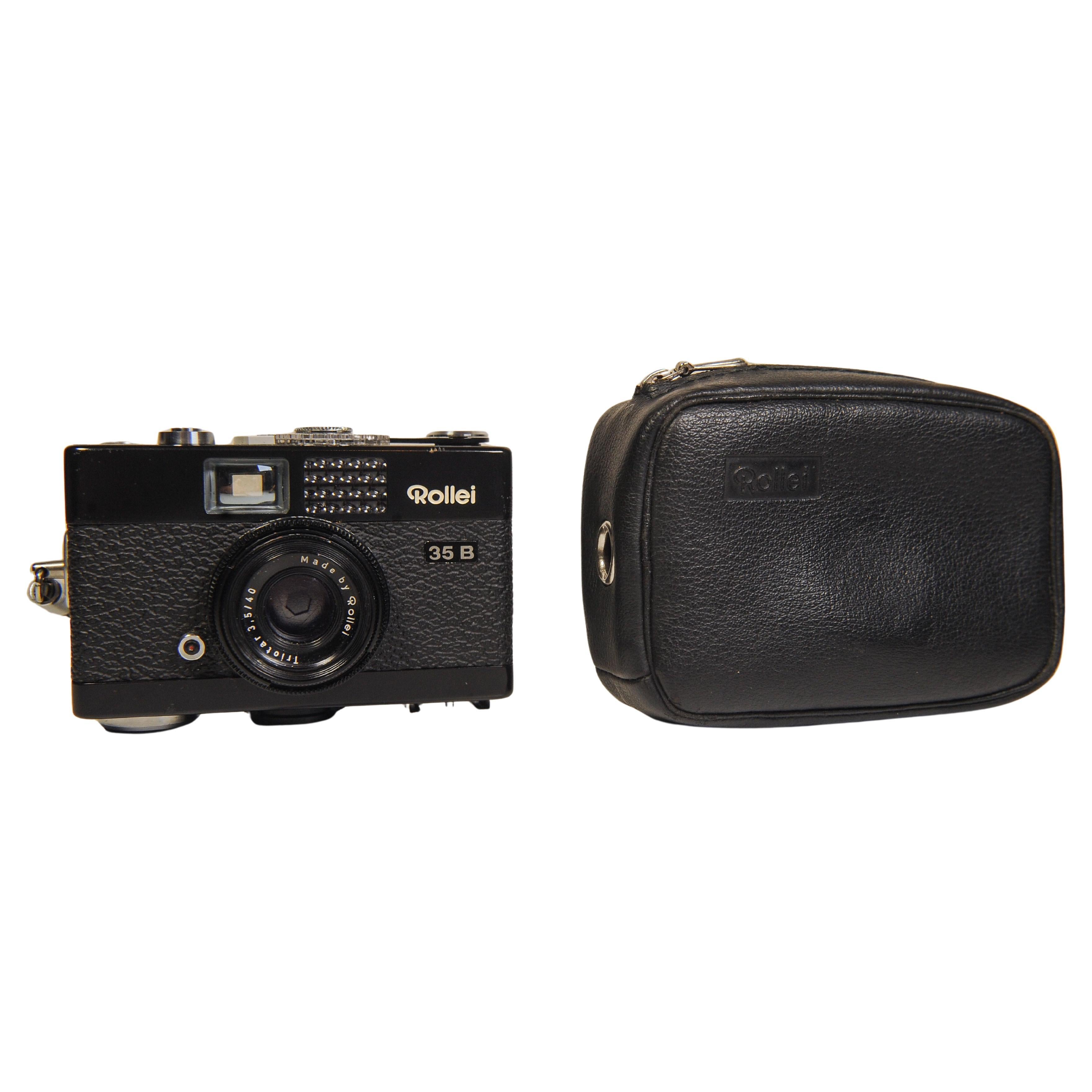 Rollei 35B Macchina fotografica miniaturizzata con mirino a pellicola da 35 mm Carl Zeiss Triotar 28 in vendita