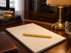 Bolígrafo Roller Clásico Cartier Vendome Trinity chapado en oro de 18 ct y estuche