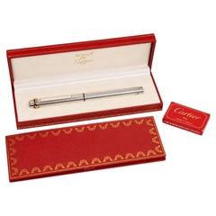 Classic Must de Cartier Silver Plated Trinity Vendome Fountain Pen & Box